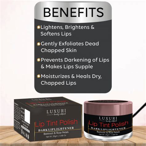 Buy LUXURI Lip Tint Polish For Dark Lips Men & Women, 25gm Online ...