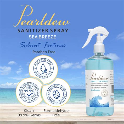 Buy PEARLDEW SANITIZER SPRAY (SEA BREEZE) 500 ML | ALOE & NEEM ...