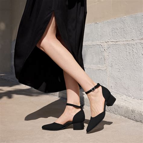 Pointed-Toe Stress FREE Block Heels (Galilea), Black, EU37.5 | VIVAIA