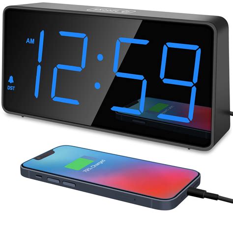 Buy Peakeep Digital Alarm Clock for Bedroom Bedside, Loud Alarm Clock ...