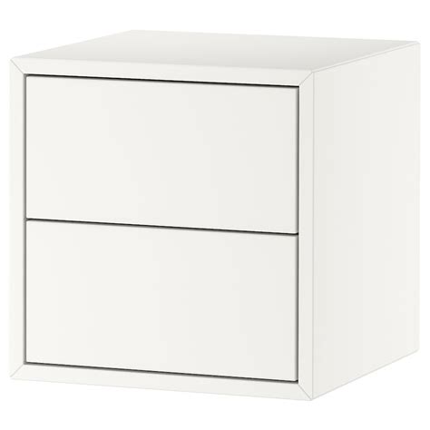 EKET Wall cabinet with 2 drawers, white, 35x35x35 cm (133/4x133/4x133/4 ...