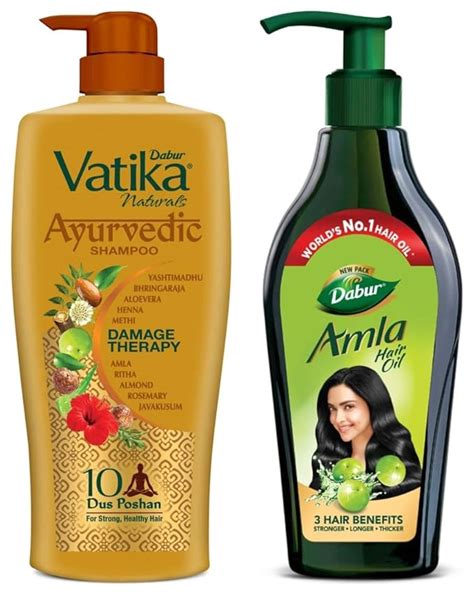 Buy DABUR Vatika Ayurvedic Shampoo, 640ml : Power of Dus Poshan for 10 ...