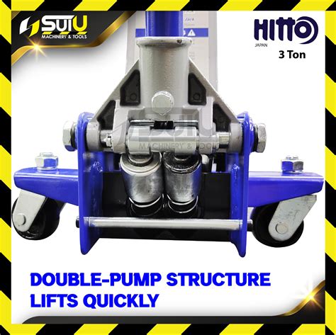 HITTO 3 Ton / 3Ton Low Profile Double Pump Hydraulic Floor Jack Kuala ...