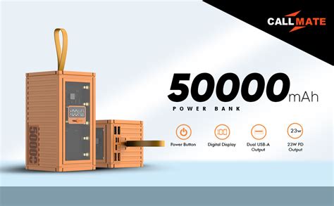 Callmate Ultrafuse Max 50000mAh Ultra High Capacity Power Bank, 23W ...