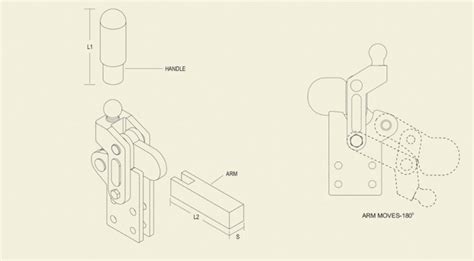 Heavy Duty Weldable Toggle Clamp - Modular Design - Base Straight