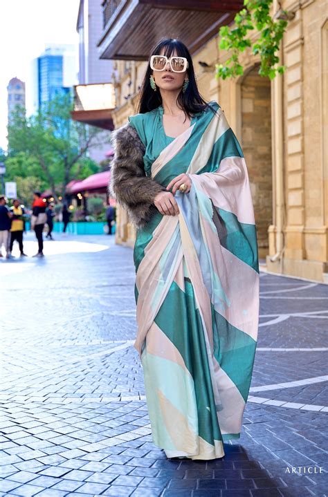 Plus Size Multi Color Crepe Silk Readymade Saree – StylebyPanaaash