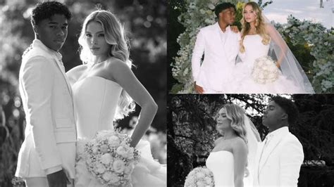 Endrick and wife Gabriely Miranda show off lavish wedding snaps as Real ...