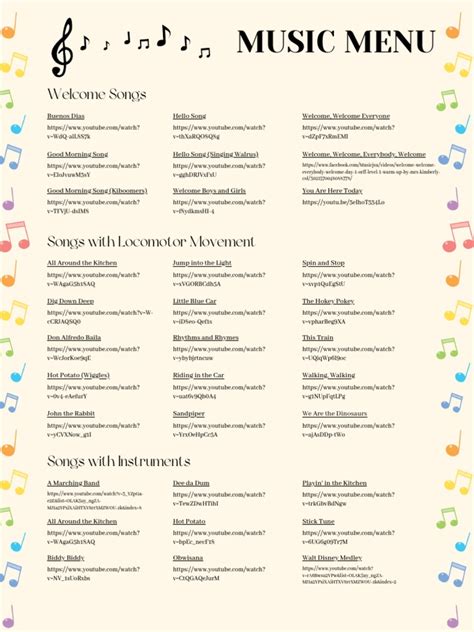 Image result for Music Menu Script