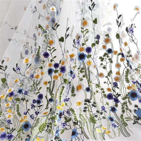 Buy Embroidered Floral Fabric Online In India - Etsy India