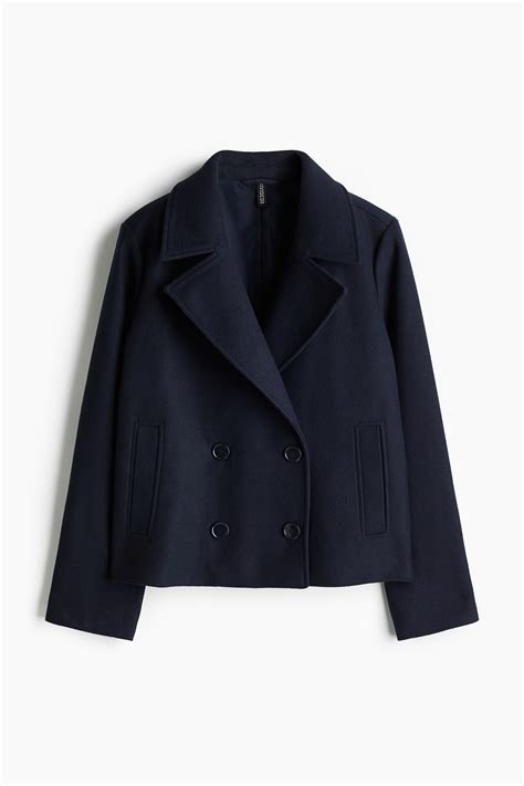 Short Pea Coat - Navy blue - Ladies | H&M US