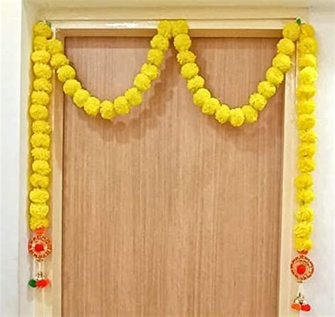 Aarchi's Yellow Genda Phool Marigold Door Toran Set/Door Hanging for ...