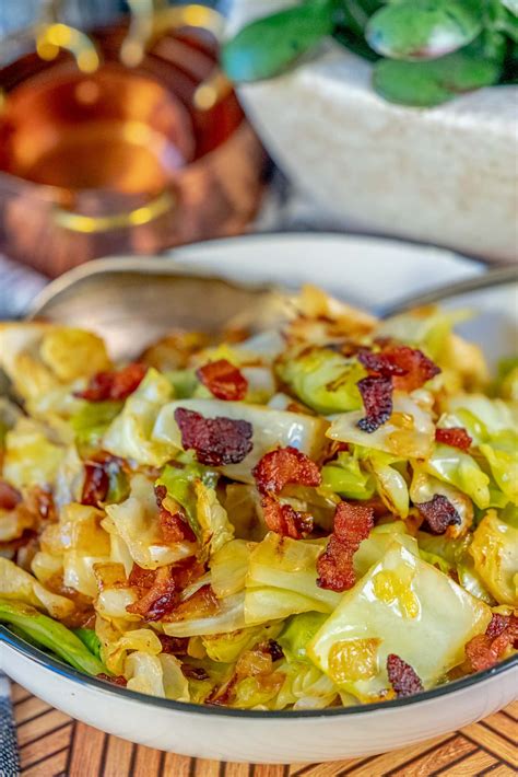 Fried Cabbage and Bacon Recipe - Sweet Cs Designs