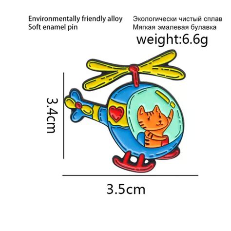 MATROOY Cartoon Enamel Piercing Brooch Pin Collar Decor Badge Corsage ...