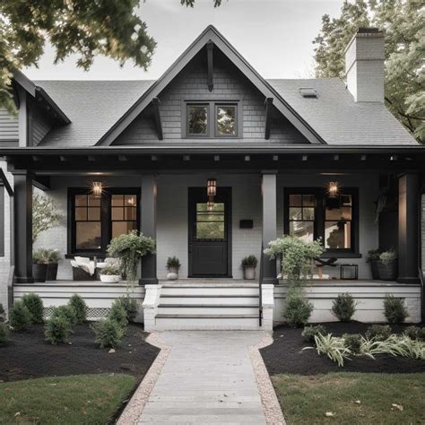 12+ Grey House with Black Trim Inspirations for a Striking Facade • 333 ...