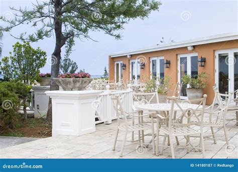 Restaurant outdoor seating stock image. Image of restaurant - 14180187