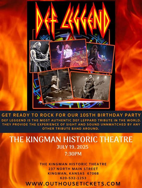 DEF LEGGEND at YOUR Kingman Historic Theatre, Kingman Historic Theatre ...