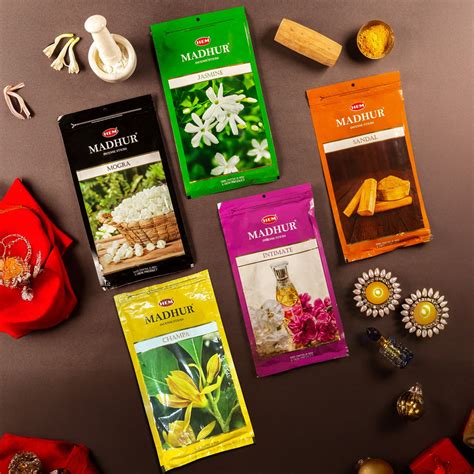Madhur 5 in 1 Incense Sticks Pack of 5 – HEM Fragrances