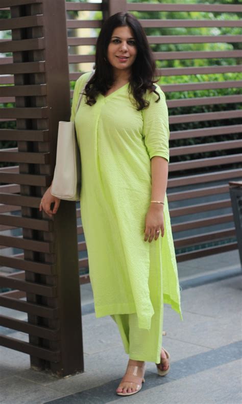 Cotton Kantha Lime Green Coord Set – Baareeki