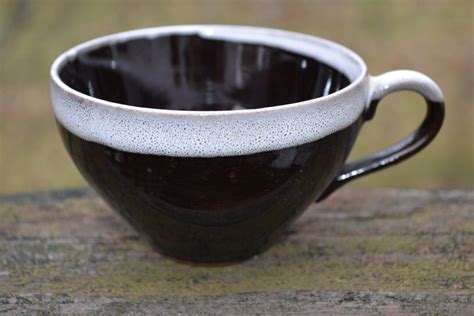 Buy Redware Coffee Cup. Two Tone Brown Redware Pottery. Espresso Cup ...