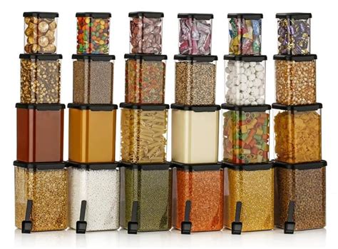 Buy flymore Plastic 1400Ml Airtight Containers Set For Kitchen Storage ...