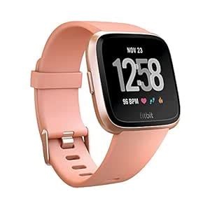 Fitbit Versa Health and Fitness Smartwatch, OneSize (Peach) (Unisex ...