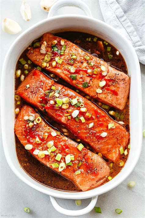 Baked Teriyaki Salmon Recipe – How to Make Baked Salmon Teriyaki ...