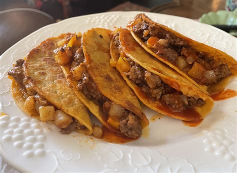 Picadillo. These tacos are great, but my picadillo is missing that ...