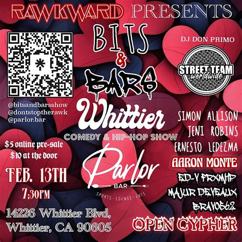 Bits & Bars Whittier: Valentines Edition (Comedy & Hip-Hop Show ...