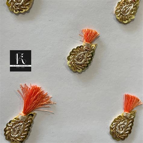 Peach Tassals Patch – Kirti Kapoor Couture