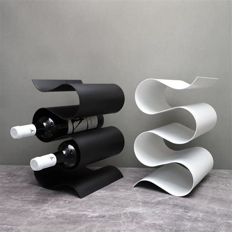 MODERN MINIMALIST METAL S-SHAPED CONTEMPORARY WINE RACK | Contemporary ...