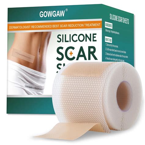 Amazon.com : Medical Grade Silicone Scar Sheets, Silicone Scar Tape (1. ...