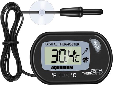 Zacro Glass LCD Digital Aquarium Thermometer Fish Tank Water Terrarium ...