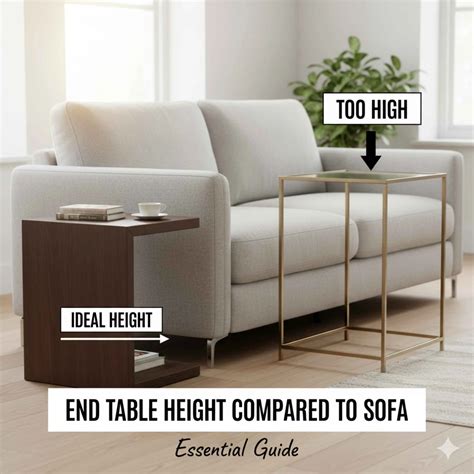 End Table Height vs. Sofa Arm: The 2-Inch Rule