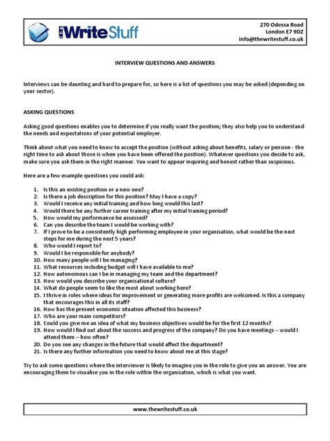 Interview Questions and Answers PDF 的图像结果