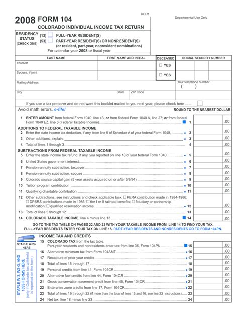 2023 Colorado Estimated Income Tax Payment Form - Printable Forms Free ...
