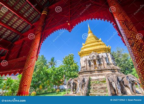 Chiang Mai, Thailand at Wat Chiang Man Stock Photo - Image of memorial ...