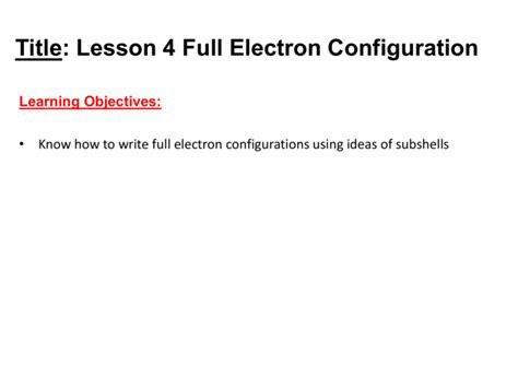 Image result for How to Write Full Electron Configuration