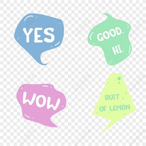 Cartoon Cute Color Bubble Frame Text Box Blah Speech, Bubble Clipart ...