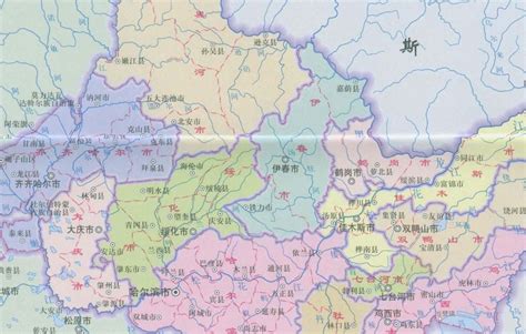黑龙江省地图矢量图片-矢量地图素材-素彩网