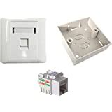 ANDTRONICS Combo Set - Two RJ45 CAT6E LAN I/O Network Keystone Jack ...