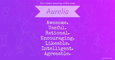 Name Aurelia Origin at Dominic Johnson blog