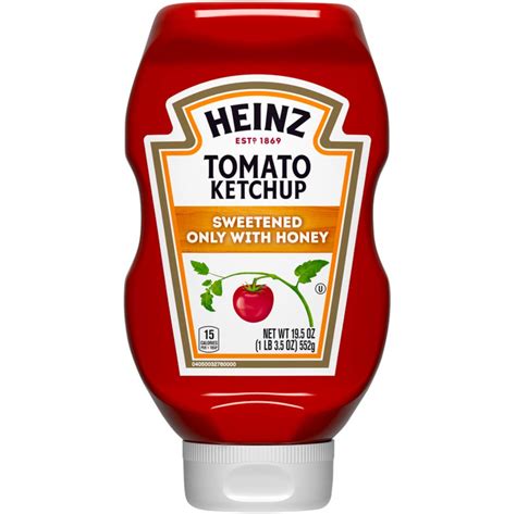Heinz Sweetened With Honey Reduced Sugar Tomato Ketchup 19 5 ...