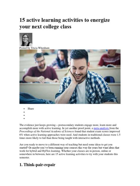 Image result for Active Learning Exercises