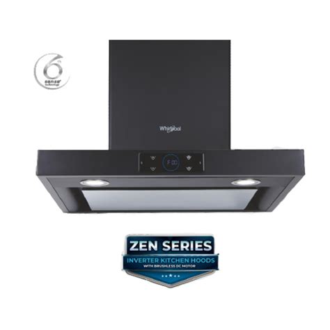 Whirlpool 60 cm Wall Mounted Chimney Zen Series ZEN TQT 6W TA BLDC BK ...