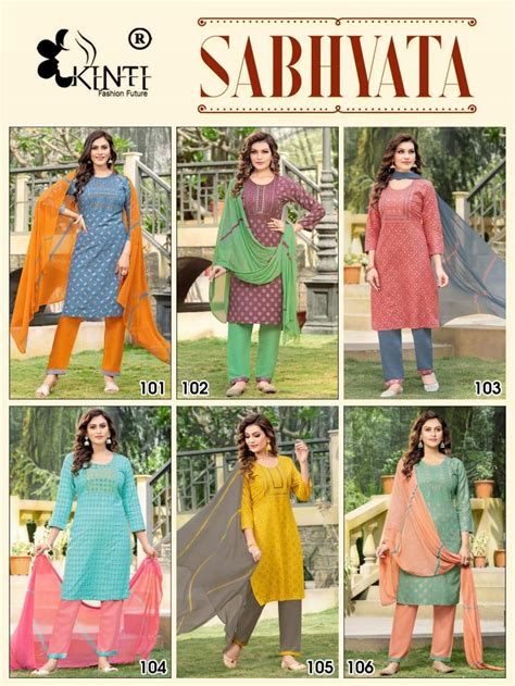 Kinti Sabhyata Rayon Regular Kurti With Bottom Dupatta Collection ...