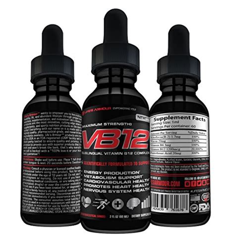 Buy B12 & B Complex by Life’s Armour VB12 | High Potency Sublingual B12 ...