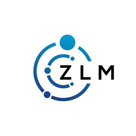 ZLM letter technology logo design on white background. ZLM creative ...