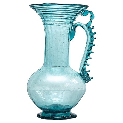 Exceptional Blue Blown Glass Vase - Circa 1940 - Spanish Craftsmanship ...
