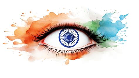 Indian flag in eye celebrate India Independence Day Background ...