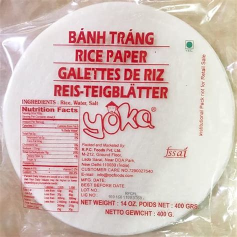Bara Singha Banh Trang Yoka Rice Paper-400gm : Amazon.in: Grocery ...